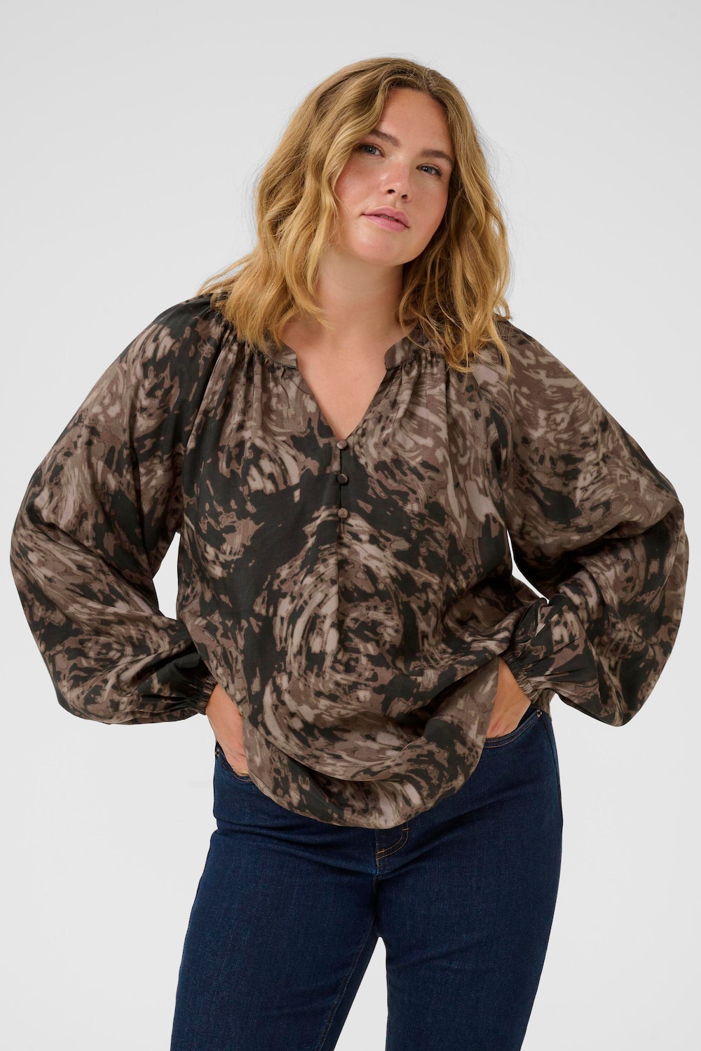 Kurzarm-Bluse Regular fit