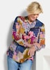 Viscose blouse met patchworkprint