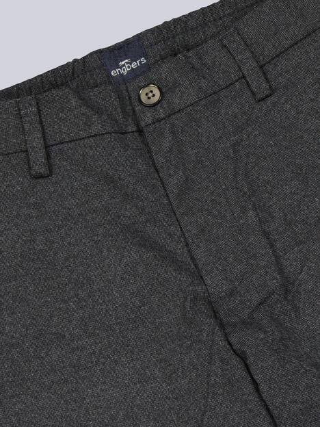engbers Herren Chino strukturiert , Granitgrau