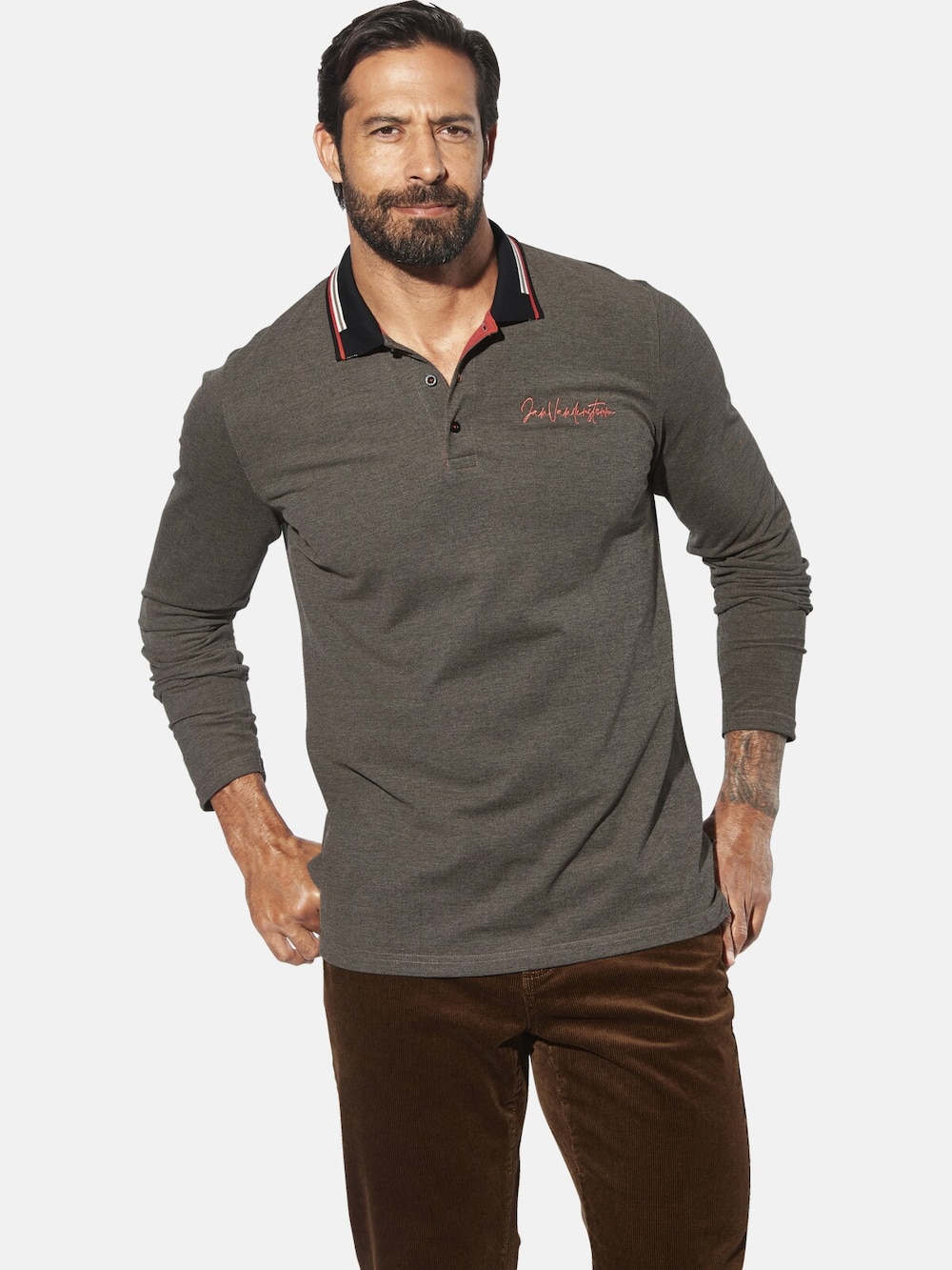 Langarm-Poloshirt KNUTSEN
