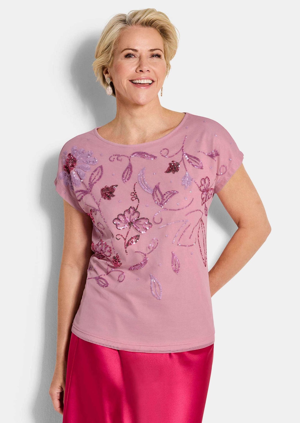 Blusenshirt mit Pailletten