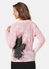 Pullover mit femininem Druck und Pailletten