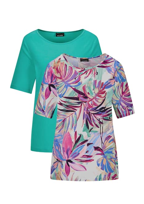 Elegantes Shirt-Duo mit Muster-Mix