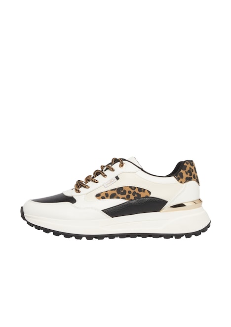 Sneaker in Leder-Optik mit Artwork