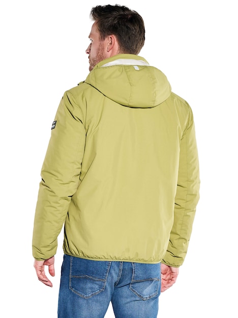 Herren Funktionsjacke mit Print-Futter aus Nylon , Khaki