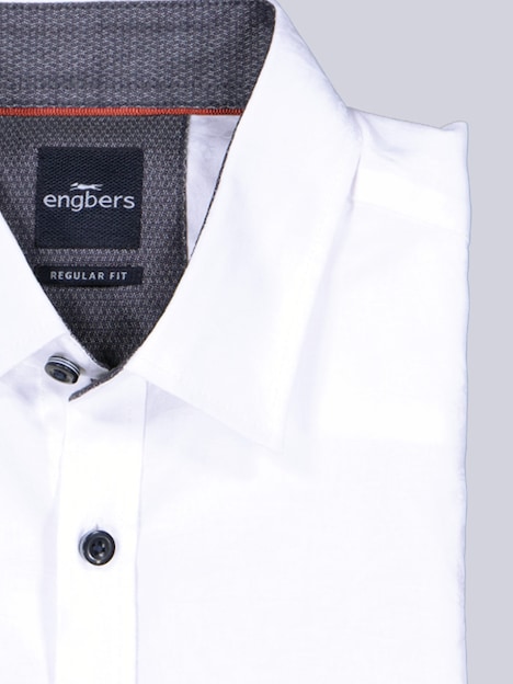 Herren Hemd uni , Reinweiss