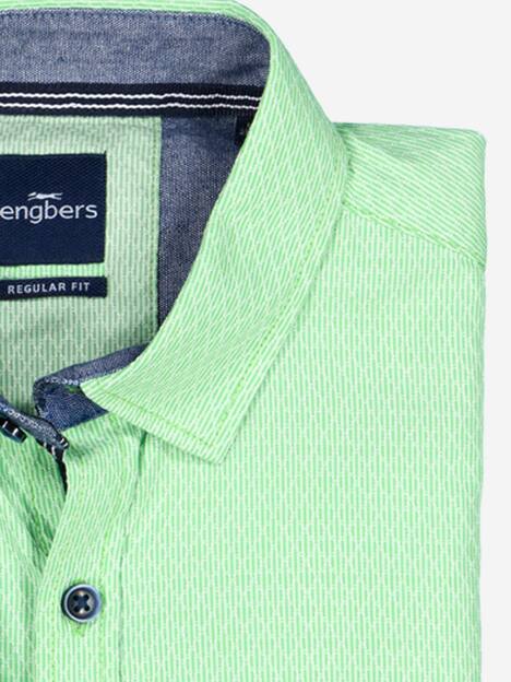 engbers Herren Langarm-Hemd gemustert , Hellgruen