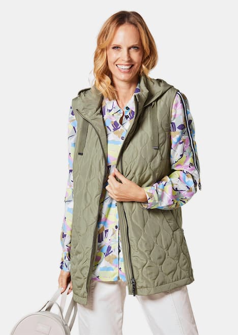 GOLDNER Gewatteerde bodywarmer Vest met capuchon