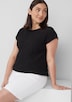 Strukturiertes T-Shirt aus Baumwollmix im Relaxed Fit