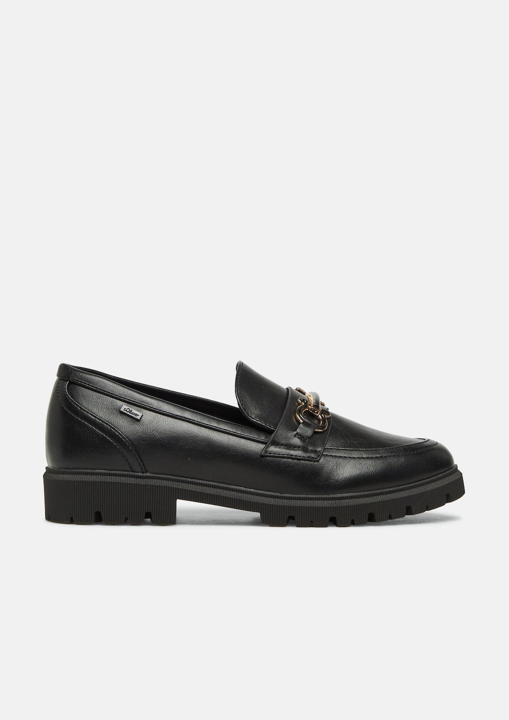 Loafer in Leder-Optik mit Schmuck-Detail