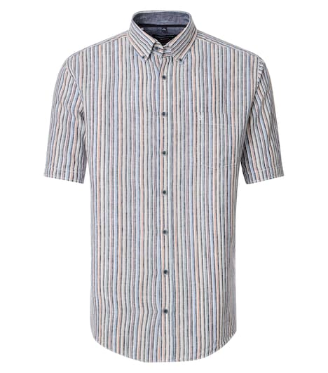 CASAMODA Leinenhemd gestreift Casual Fit