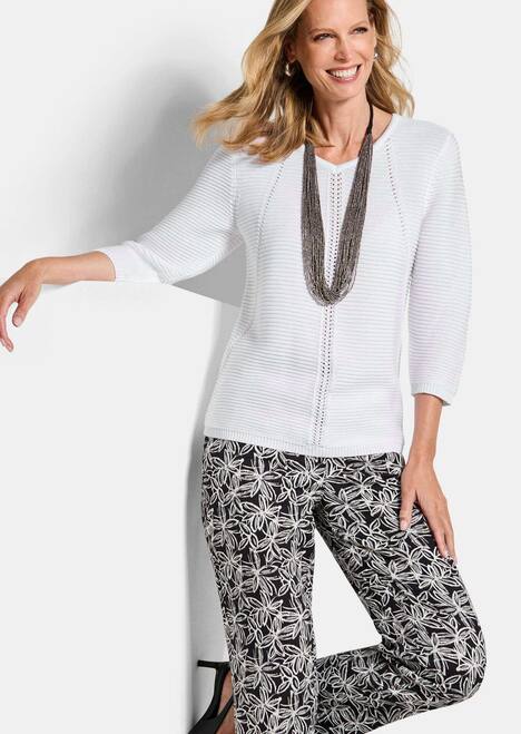 Eleganter V-Ausschnitt Pullover