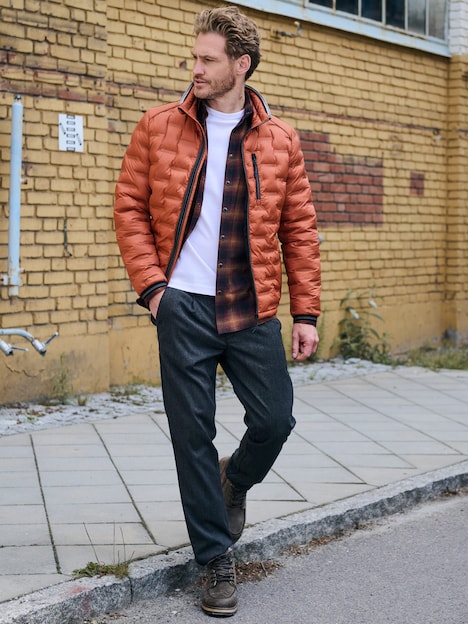 Herren Steppjacke , Rostorange