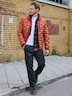 Herren Steppjacke , Rostorange