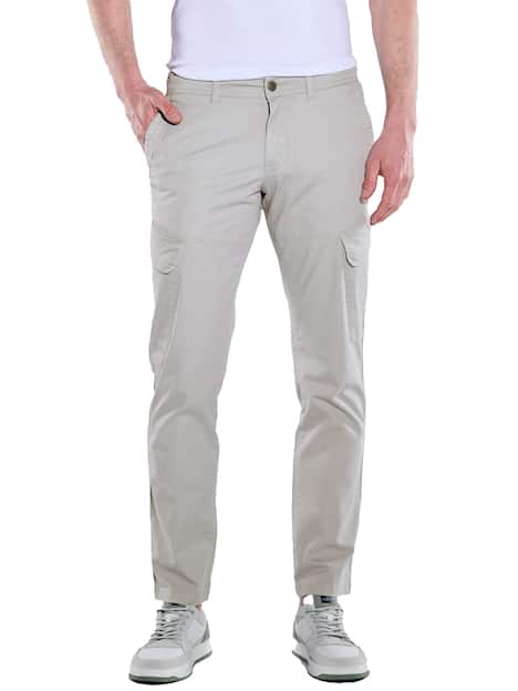 engbers Herren Cargo-Hose dezent gemustert , Silbergrau