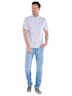 Herren Hemd gestreift , Marineblau