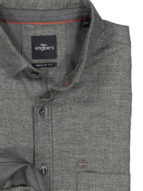 engbers Herren Langarm-Hemd uni , Khaki