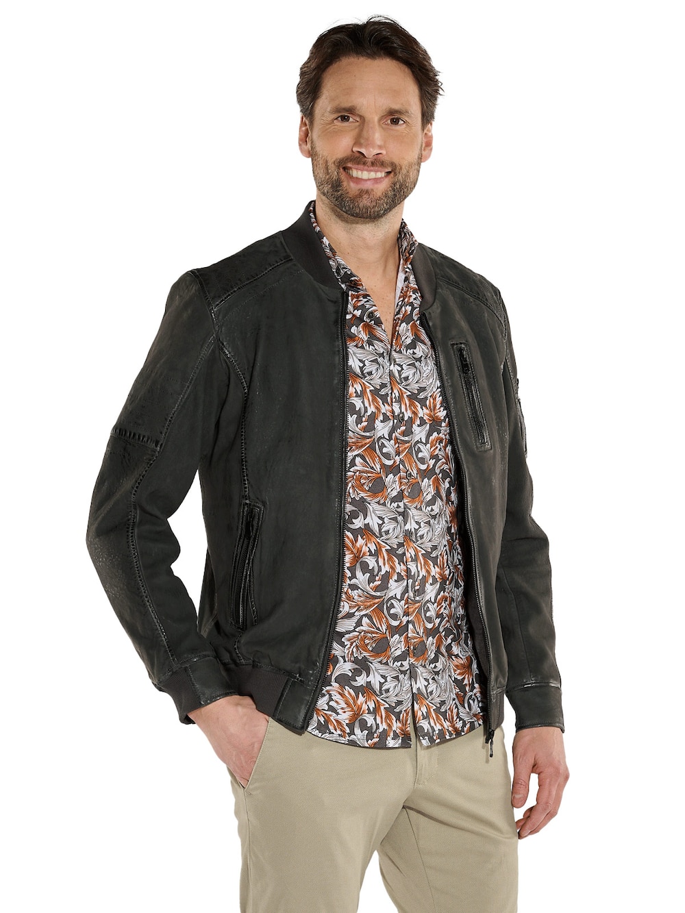 Lederjacke aus Nubuk-Leder