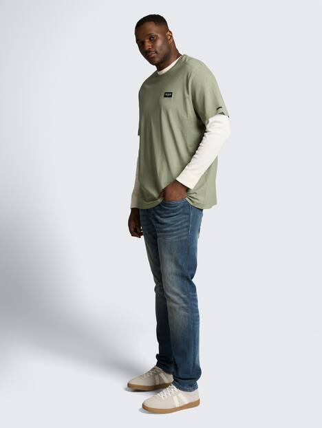 T-Shirt aus Baumwolle mit Logo-Badge