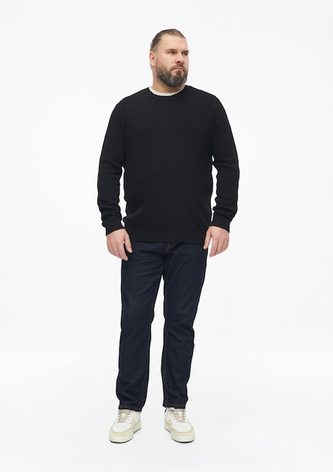 Struktur-Pullover aus 100% Baumwolle