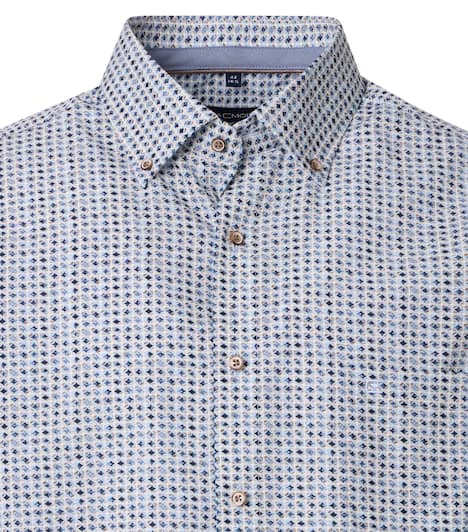 Businesshemd Kurzarm Print Comfort Fit