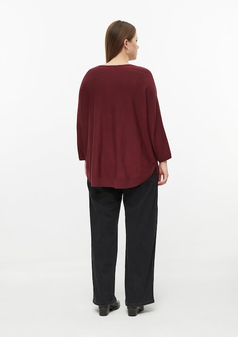 Viskosemix Pullover mit Fledermausärmeln