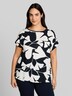 T-Shirt im Material-Mix