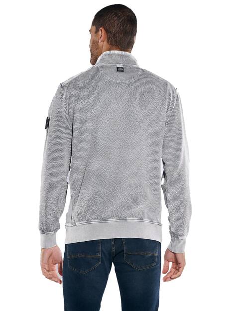engbers Herren Sweatshirt strukturiert , Silbergrau