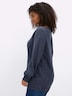 Langarm-Pullover Strickpullover mit U-Boot-Ausschnitt Langarm Ohne Kragen