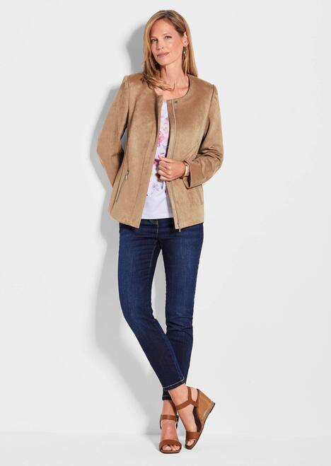 GOLDNER Imitatieleren jasje Expressief jasje van imitatieleer met superzachte textuur