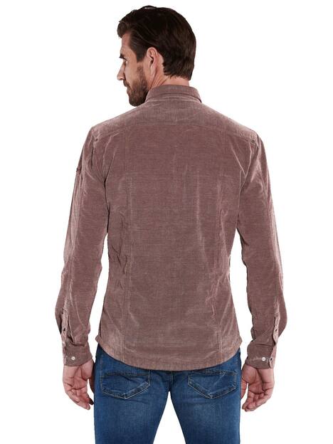 engbers Herren Langarm-Hemd uni , Dunkelrot