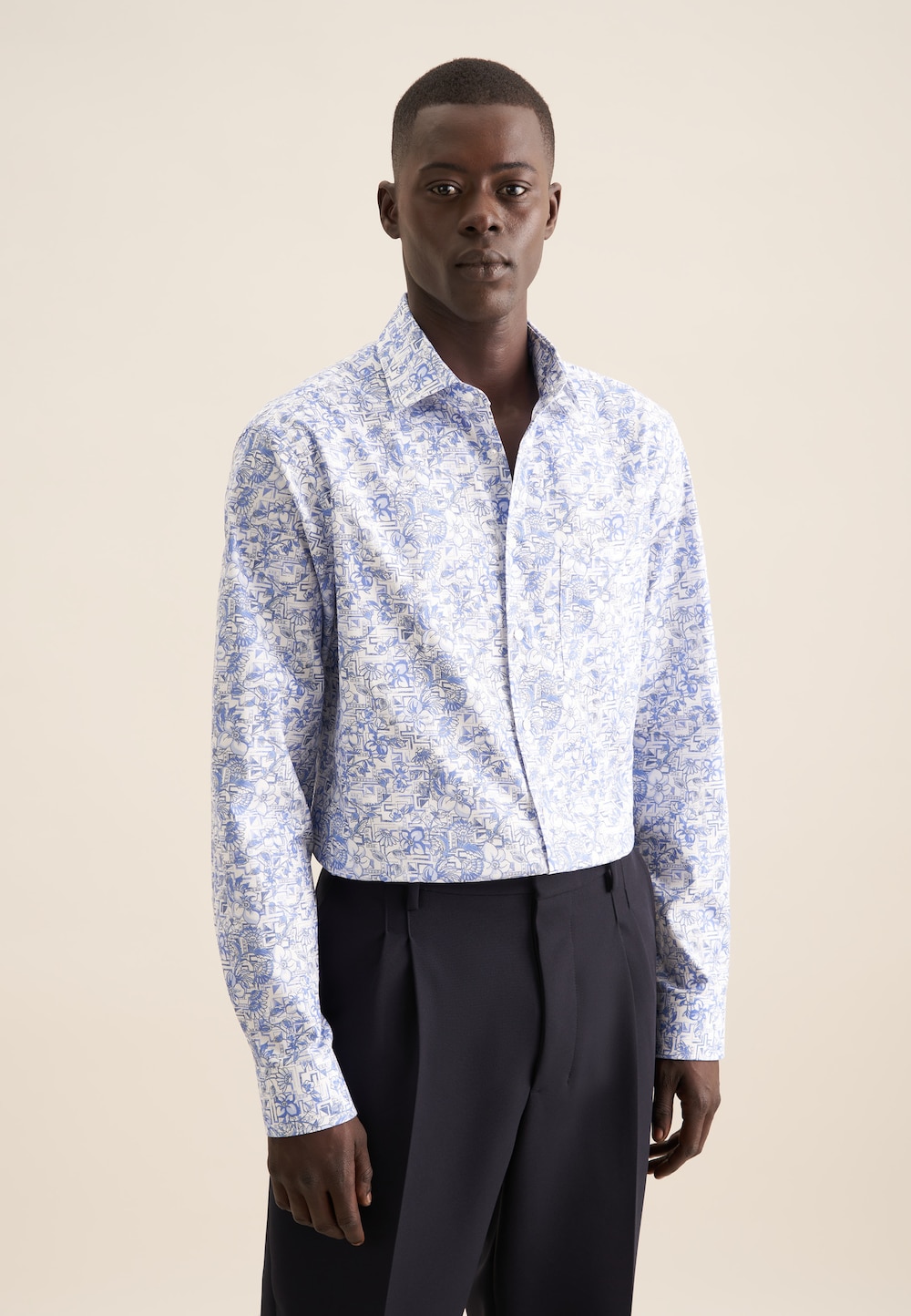 Herren Business Hemd - Floral