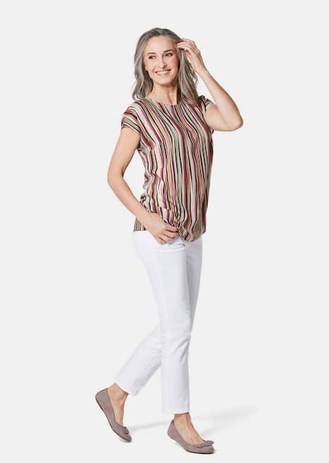 GOLDNER Blouse Gedessineerde blouse met gestreepte print