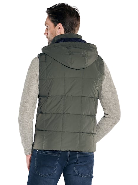 engbers Herren Weste mit abnehmbarer Kapuze , Dunkelgruen