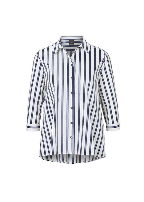 Schlichte Baumwoll-Bluse mit 3/4-Arm