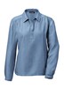 Denimbluse mit offenem Hemdkragen