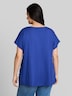 T-Shirt im Material-Mix