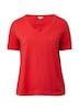 T-Shirt aus Flammgarn mit V-Ausschnitt