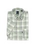 Herren Kurzarm-Hemd kariert , Hellgruen