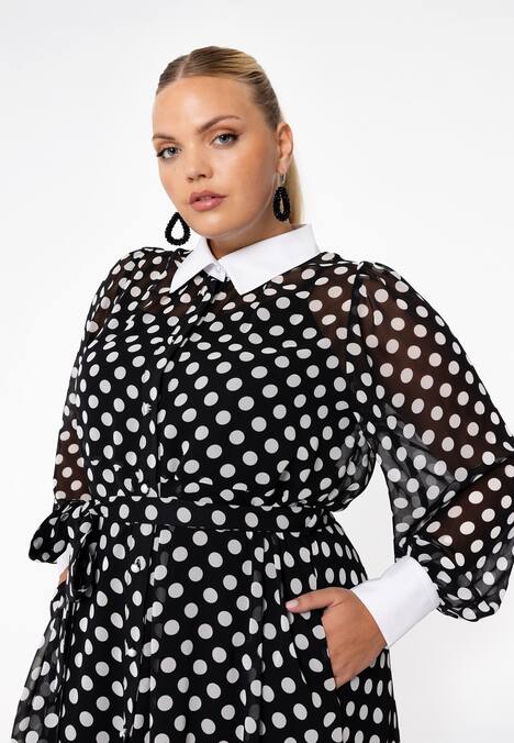 Kleid mit Punktdruck