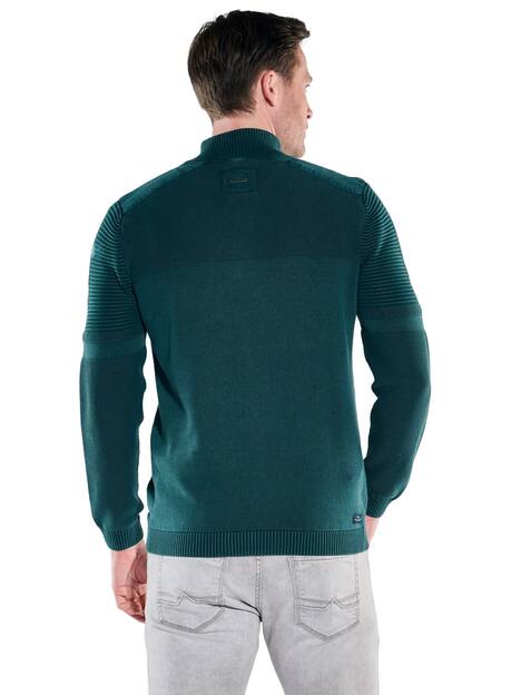 engbers Herren Pullover mit Polokragen , Petrolblau