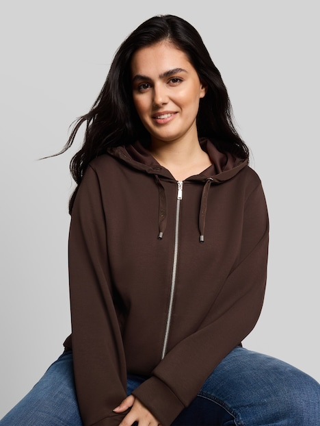 Hoodie Sweatjacke aus Scuba