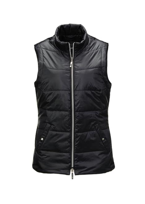 GOLDNER Gewatteerde bodywarmer Licht, doorgestikt vest met opstaande kraag