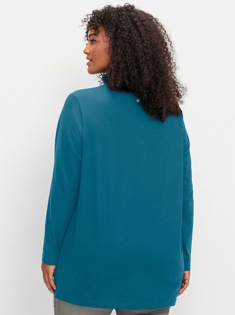 Rollkragenshirt Langarm Uni Rollkragen