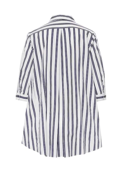 Schlichte Baumwoll-Bluse mit 3/4-Arm