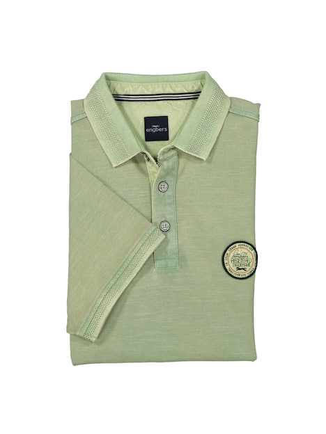 engbers Herren Polo-Shirt strukturiert , Gruen