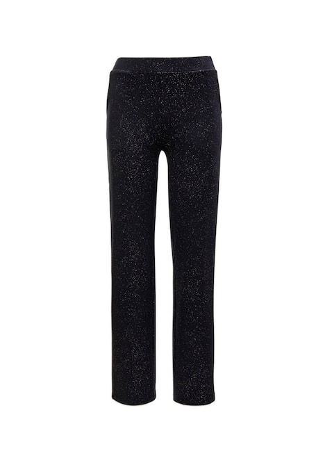 GOLDNER Jersey broek Comfortabel elastische broek met glitter