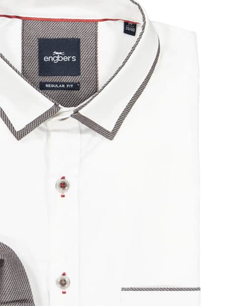 engbers Herren Langarm-Hemd uni , Reinweiss