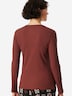 Schiesser Damen Pyjamaoberteil Mix + Relax - burgund