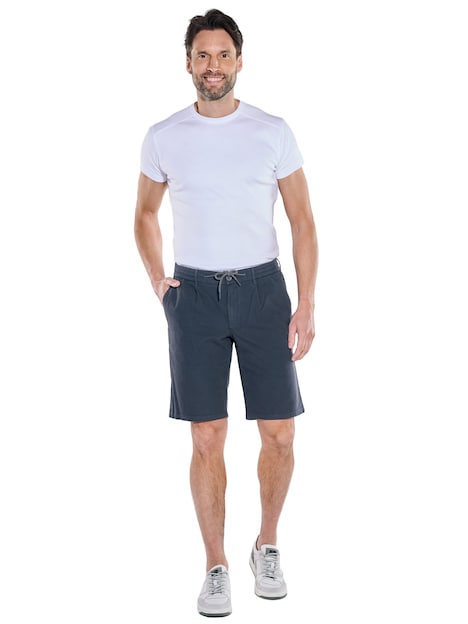 Herren Chino-Bermuda mit Tunnelzug , Marineblau